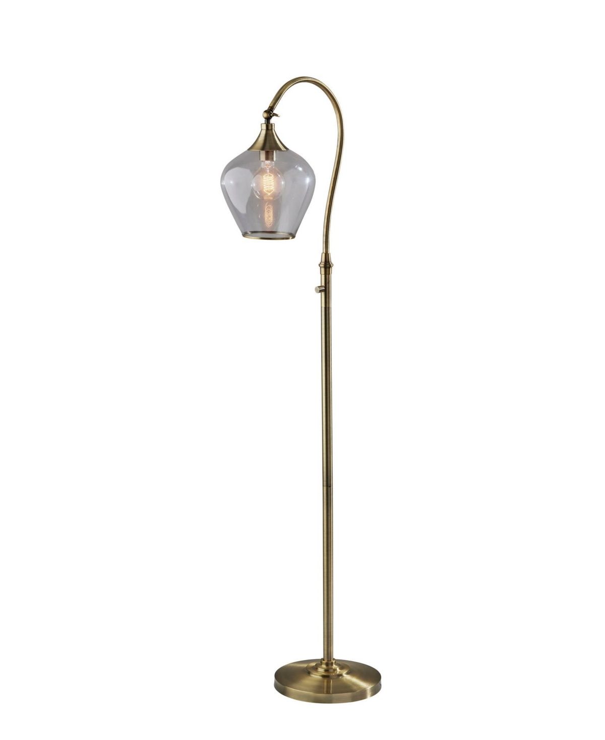 Adesso Bradford Floor Lamp In Antique-like Brass