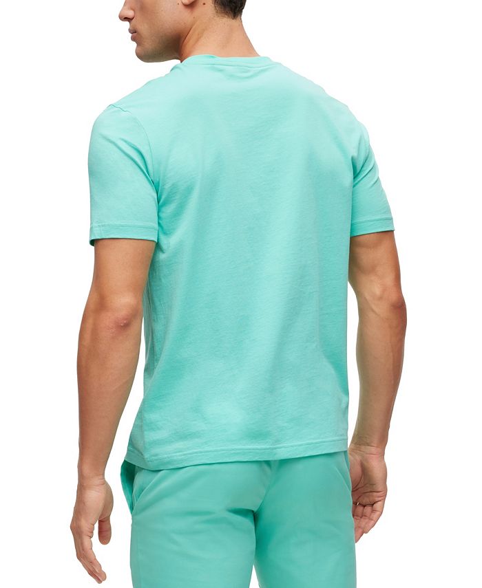 Hugo Boss Men's Crew-Neck Cotton Multi-Colored Logos T-shirt - Macy's