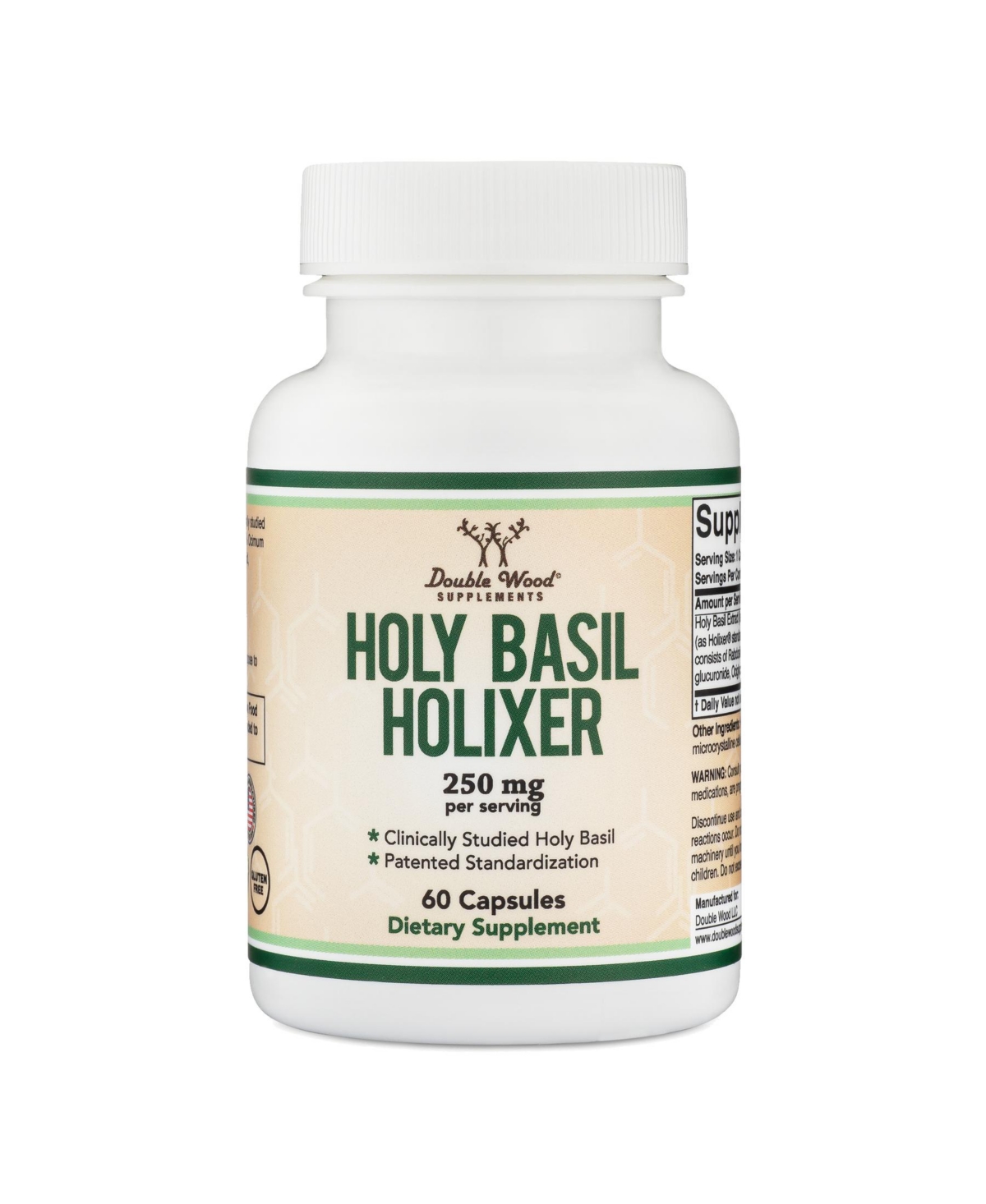 Holixer Holy Basil Extract - 60 capsules, 250 mg servings