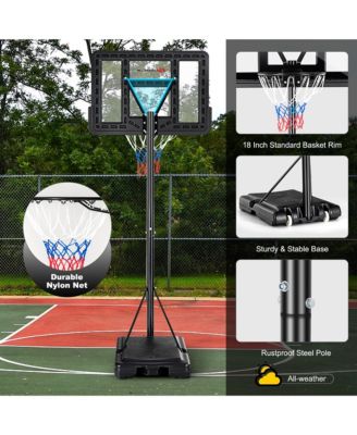 Portable Basketball Hoop Stand Adjustable Height Shatterproof