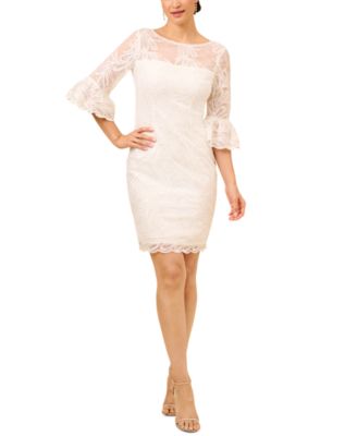 Adrianna Papell - Women's Soutache Embroidered Flare Sleeve Sheath Dress