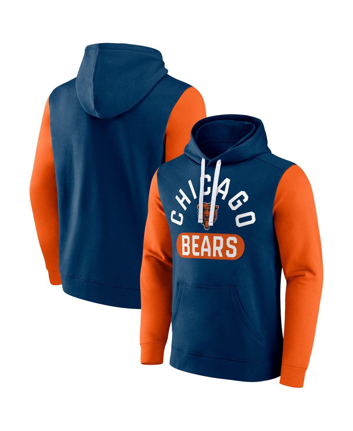 Fanatics Branded Navy Chicago Bears Extra Point Pullover Hoodie In Navy