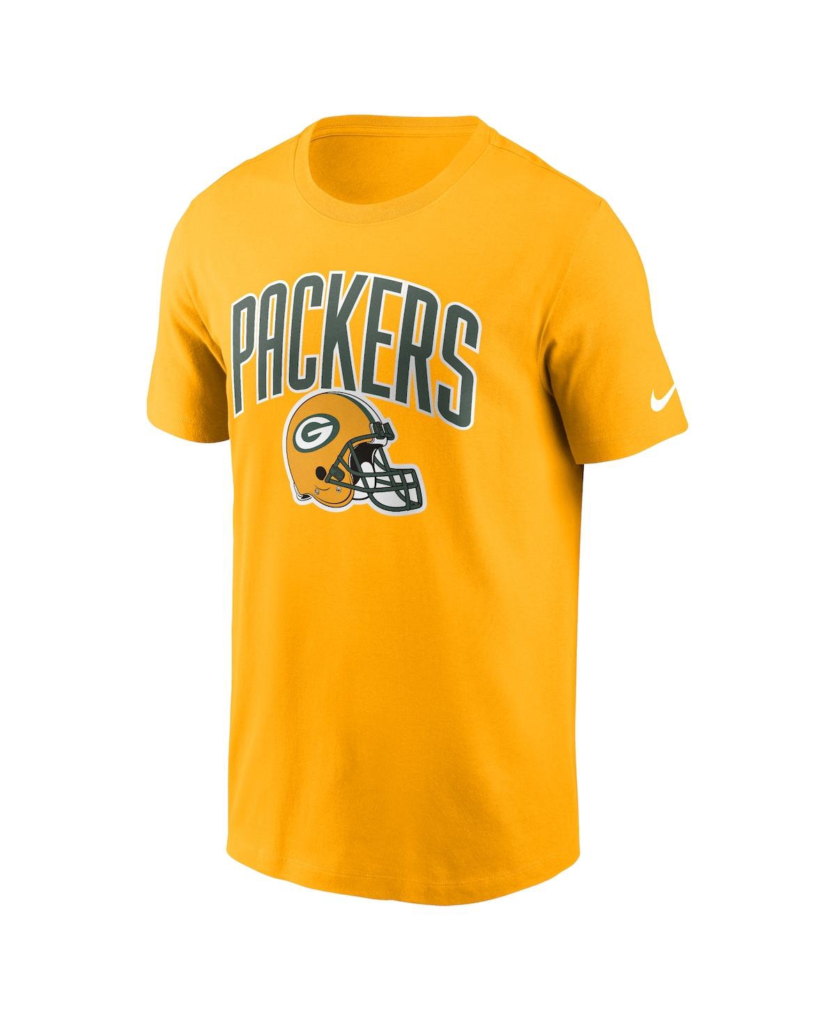 Shop Nike Men's  Gold Green Bay Packers Team Athletic T-shirt