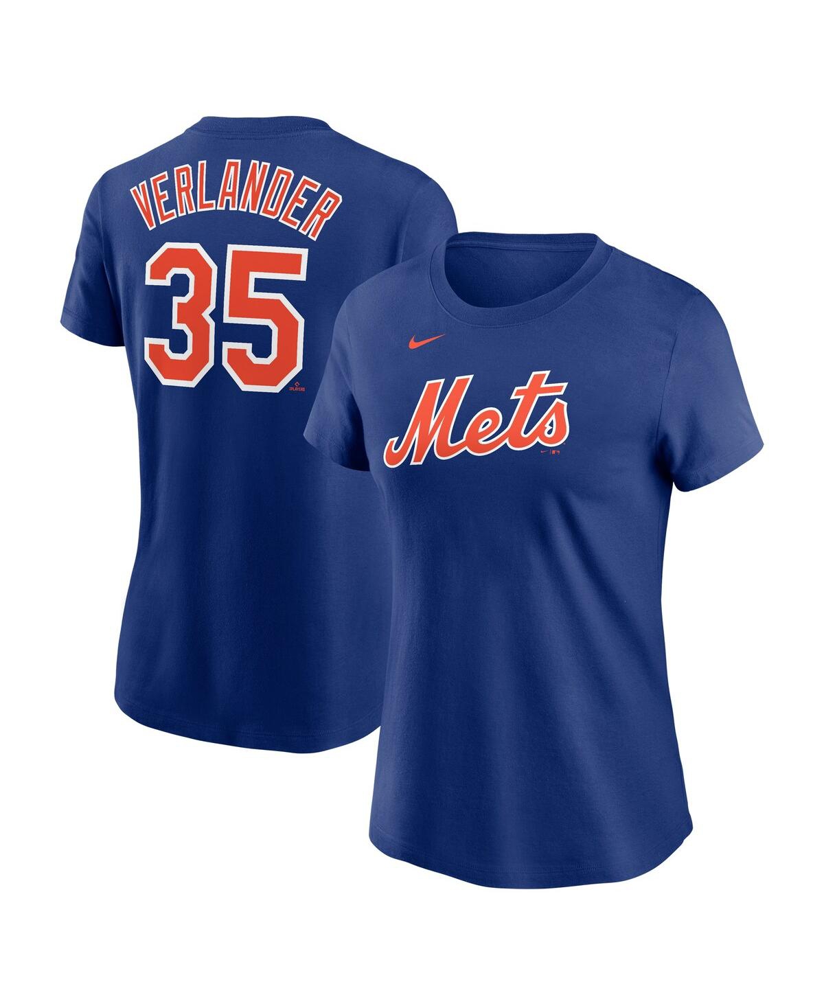 Nike Women's  Justin Verlander Royal New York Mets 2023 Name And Number T-shirt In Royal