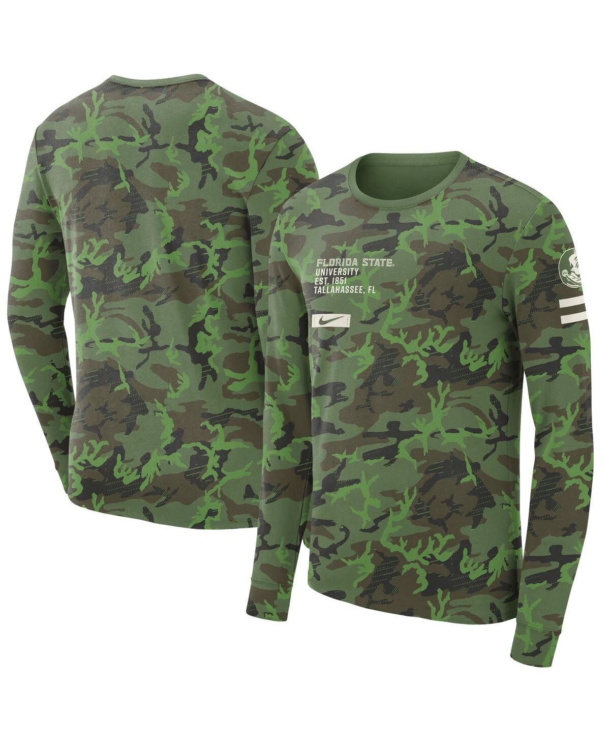 NIKE MEN'S NIKE CAMO FLORIDA STATE SEMINOLES MILITARY-INSPIRED LONG SLEEVE T-SHIRT