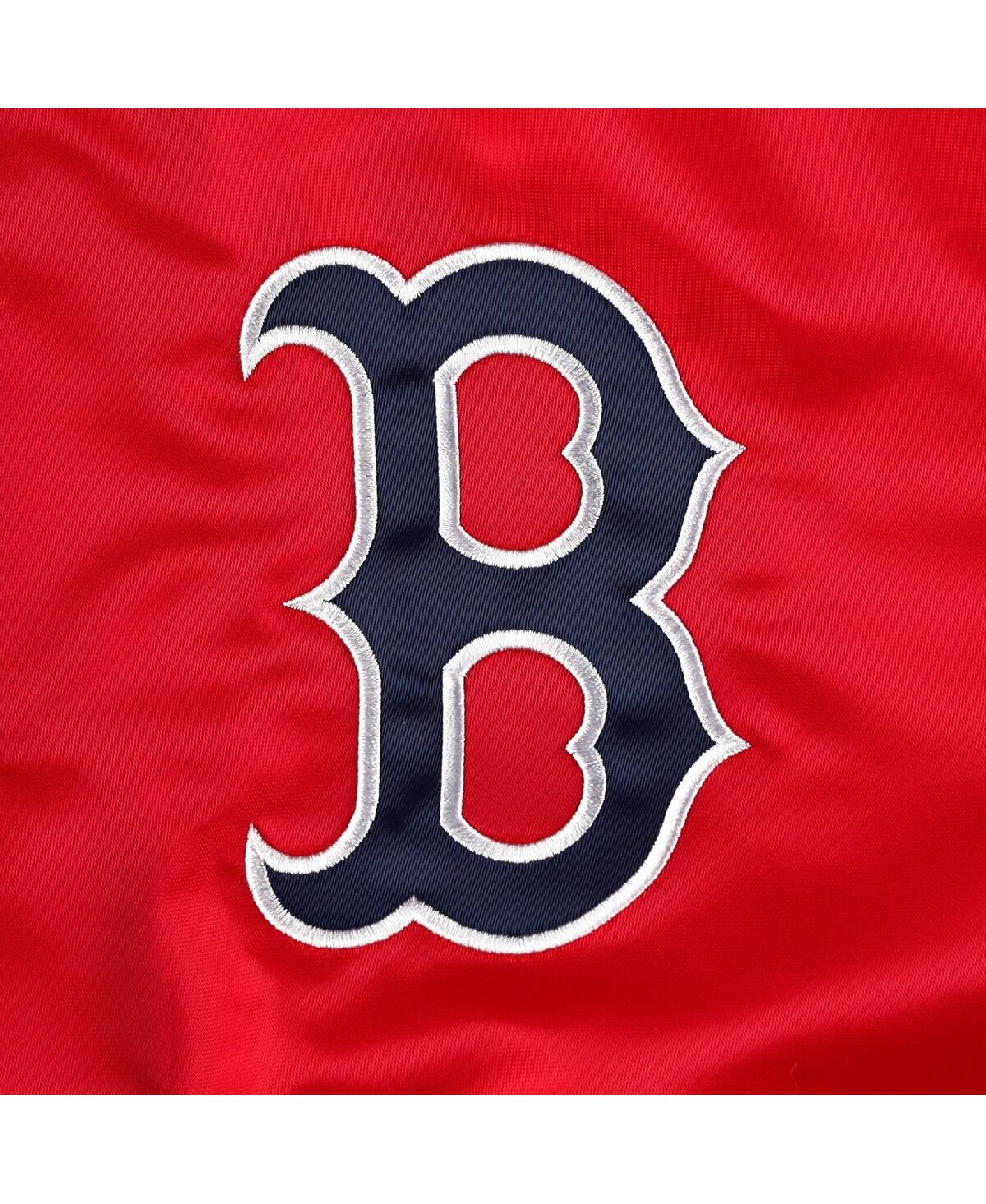 Shop Starter Men's  Red Boston Red Sox Pick And Roll Satin Varsity Full-snap Jacket