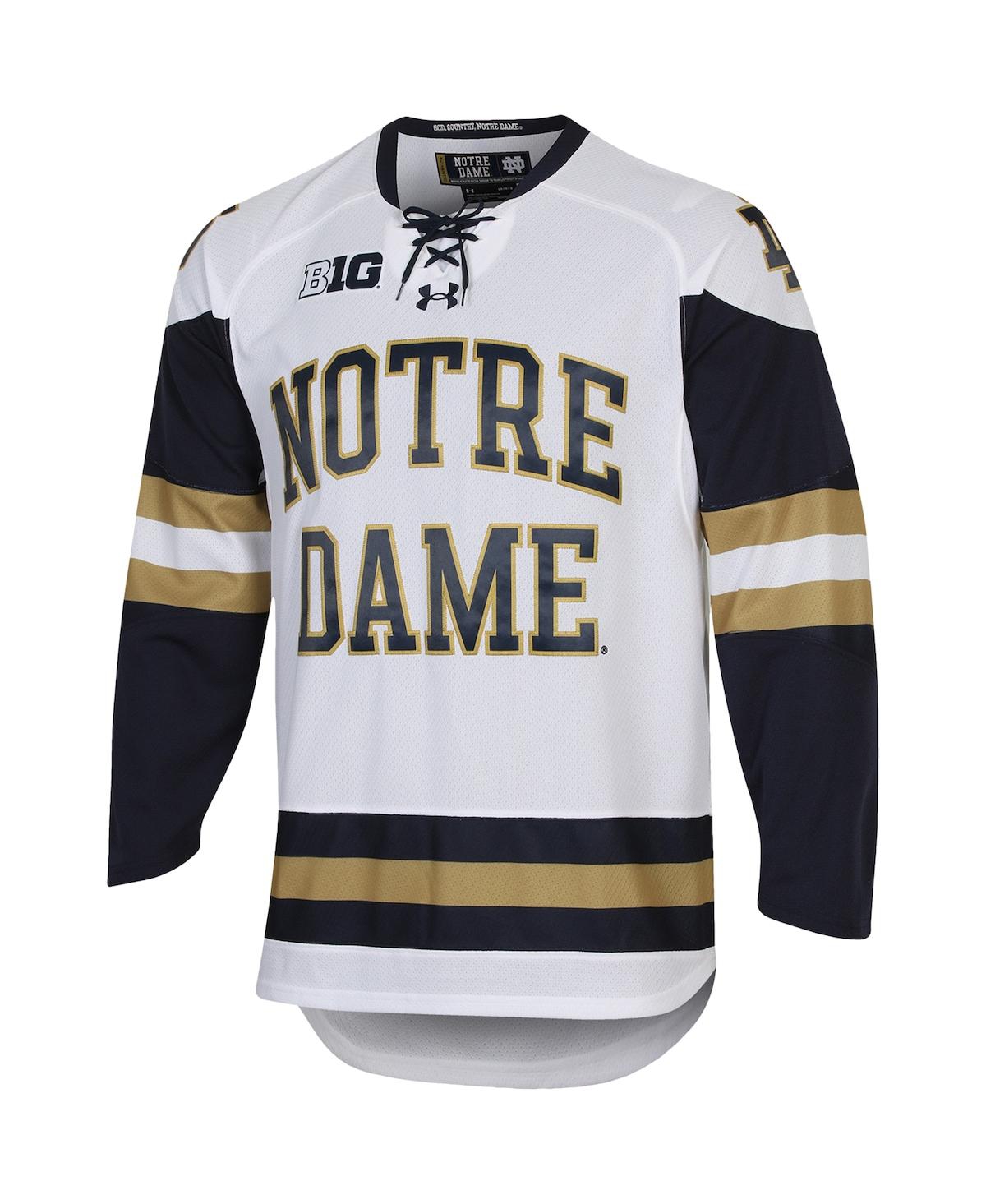 Men's Under ArmourNotre Dame Fighting Irish Ua Replica Hockey Jersey - White
