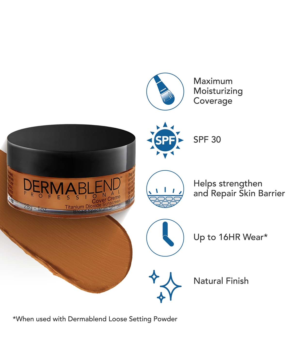 Dermablend Cover Creme Spf 30, 1 oz.