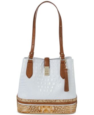 Brahmin - Fiora Dune Alamosa Leather Bucket Bag