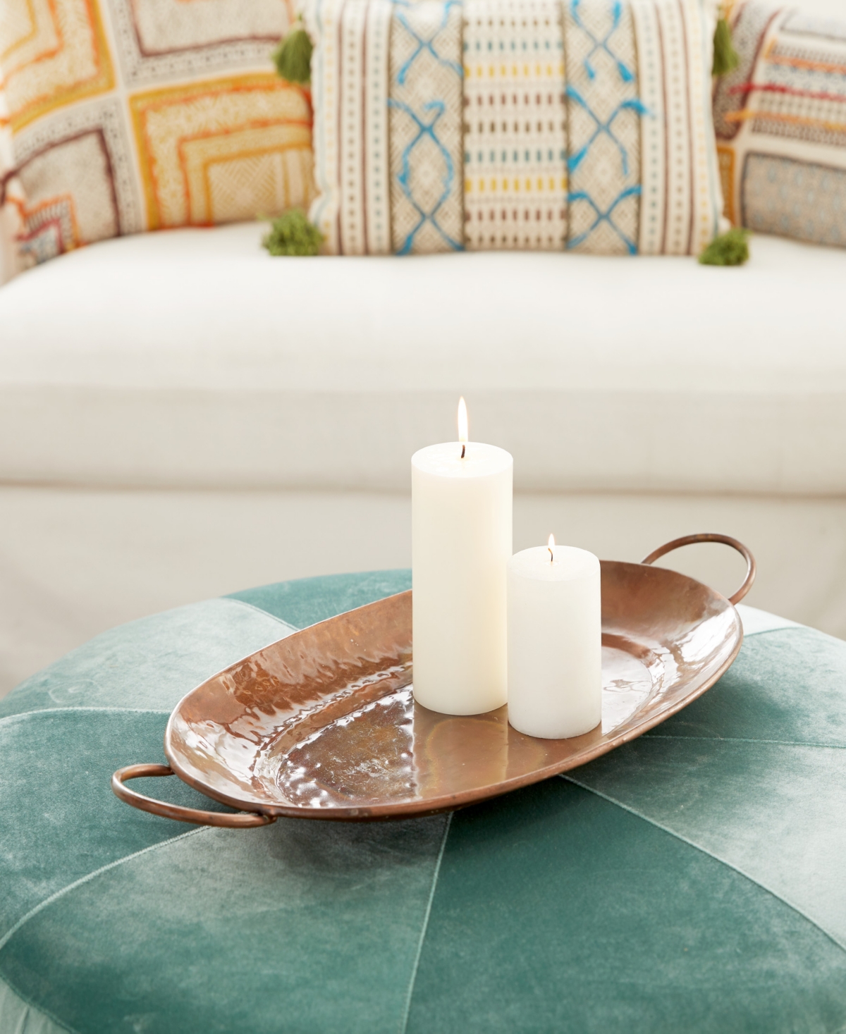 Rosemary Lane Metal Tray, Set of 3, 27" W, 3"H