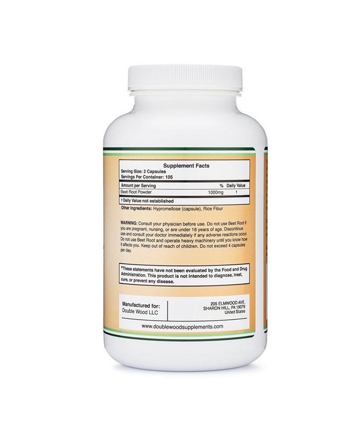 Double Wood Supplements Beet Root 210 capsules, 1000 mg servings Macy's