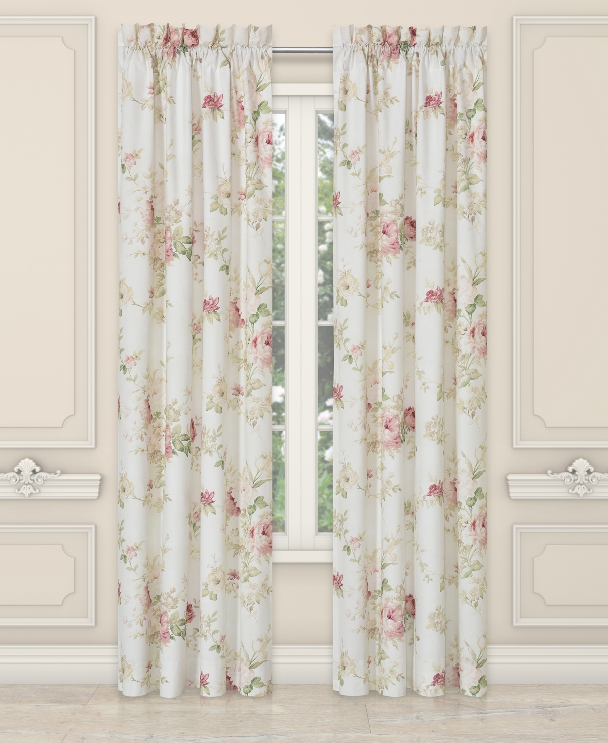 Amalia Window Panel Pair, 50" x 84" - Rose