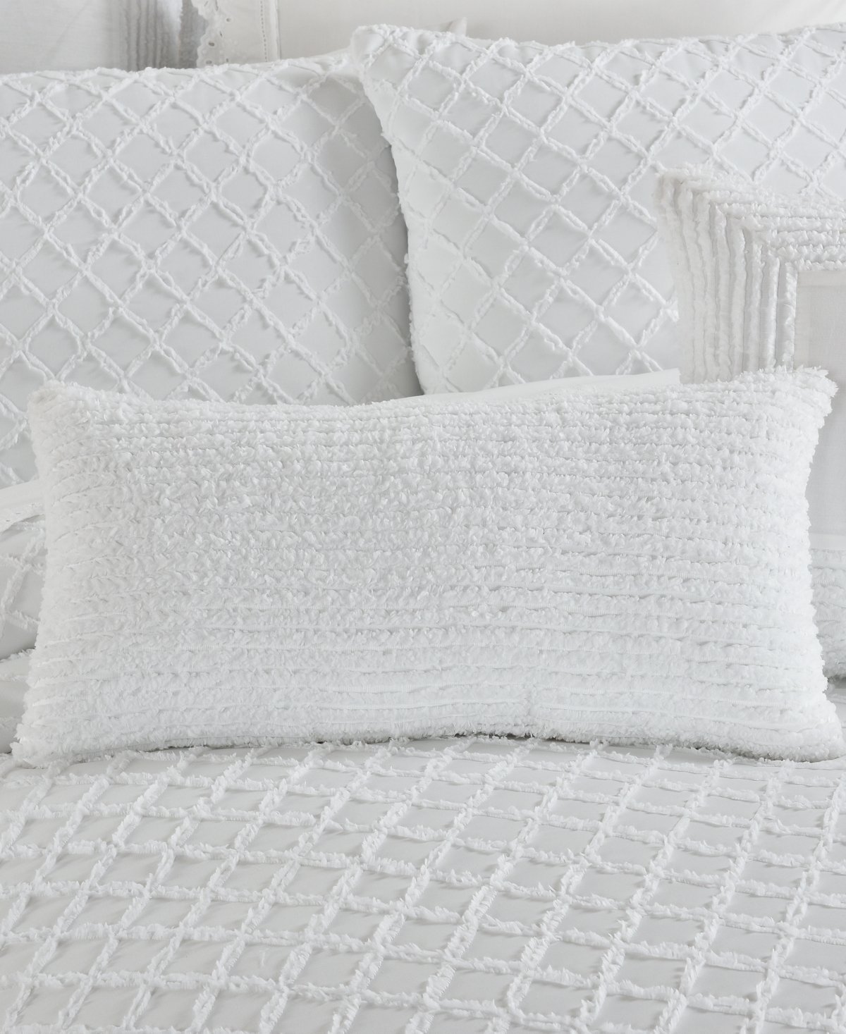 Piper & Wright Lillian Decorative Pillow, 12"x24" In White