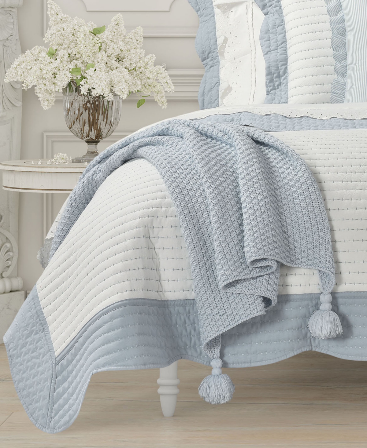Piper & Wright Millie Throw Bedding In Blue