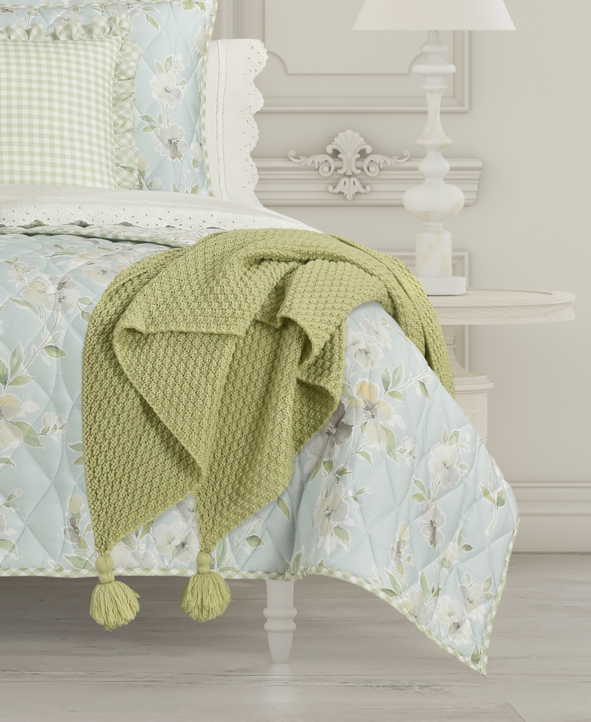 Piper & Wright Millie Throw Bedding In Green