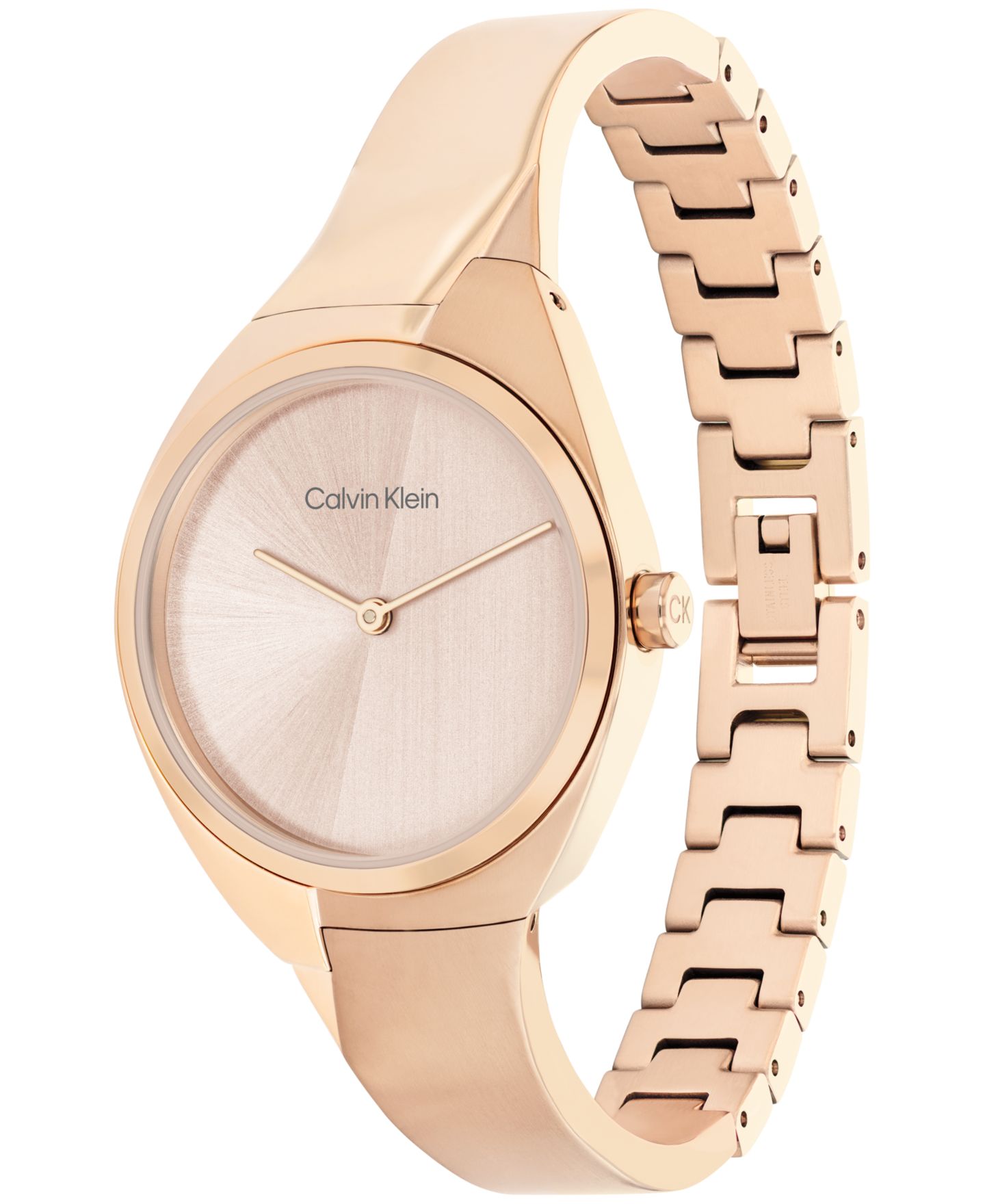 Женские часы Calvin Klein 2-Hand Carnation Gold-Tone Stainless Steel Bangle Bracelet Watch 30mm — фото 2