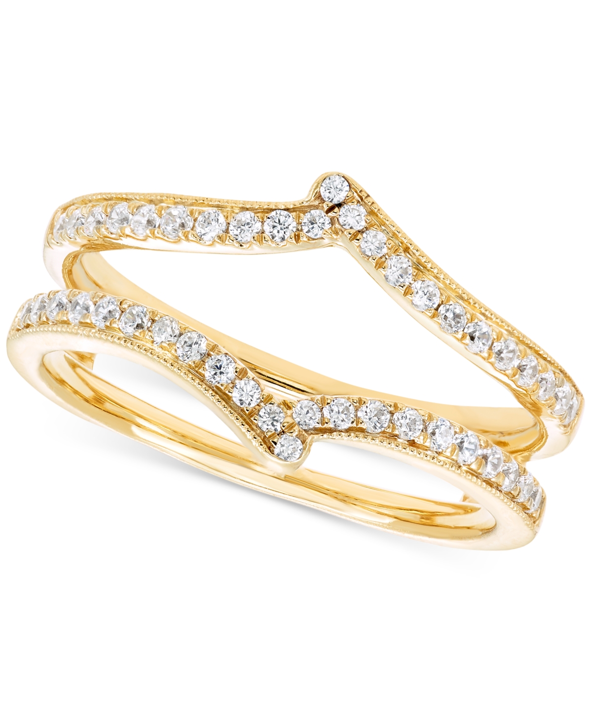 Macy's Diamond Ring Enhancer (1/3 Ct. T.w.) In 14k Gold In Yellow Gold