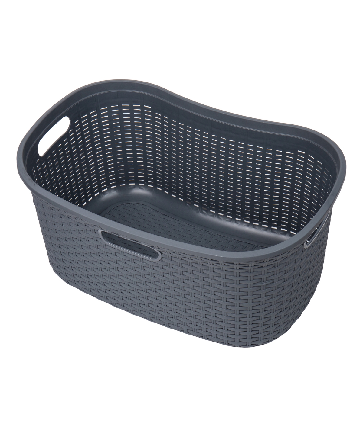 Shop Mind Reader Basket Collection Laundry Basket, Cut Out Handles, Ventilated, Set Of 2 In Gray