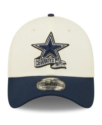 Men's Cream, Navy Dallas Cowboys 2022 Sideline 39THIRTY 2-Tone Flex Hat