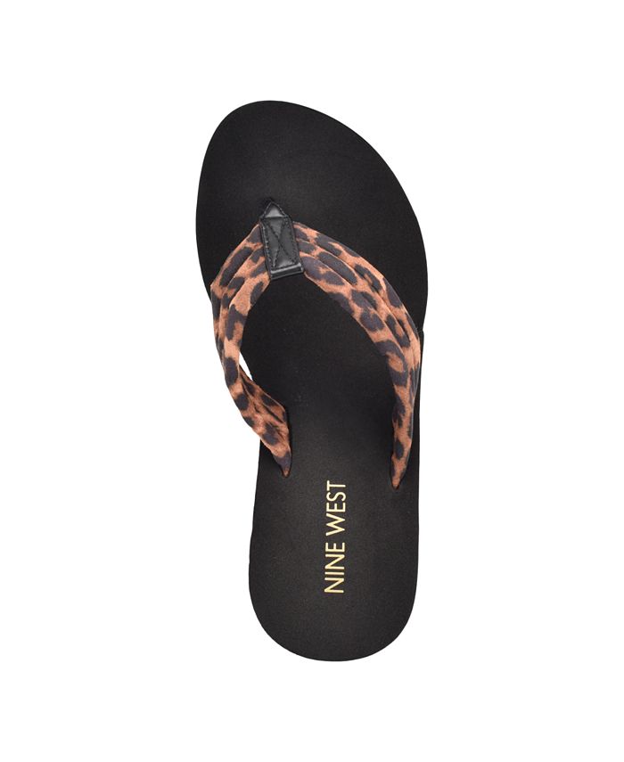 Nine West Women's Spins Platform Wedge Thong Sandals Macy's