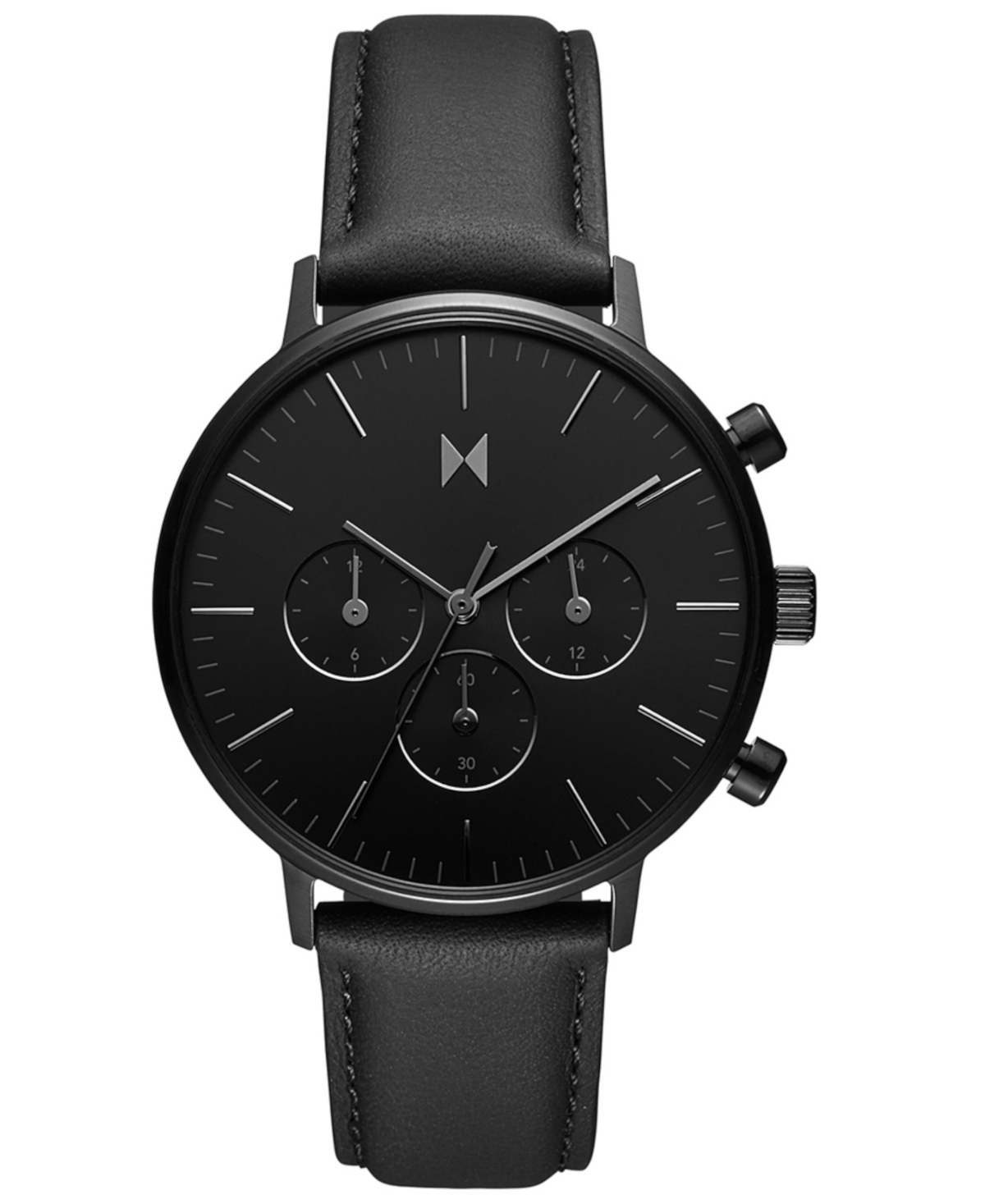 Shop Mvmt Men's Quartz Legacy Leather Black Watch 42mm