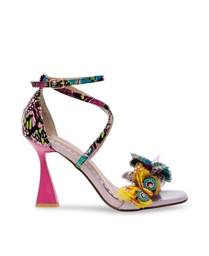 Betsey Johnson Women's Everlee Strappy Butterfly Embellishment Heels ...