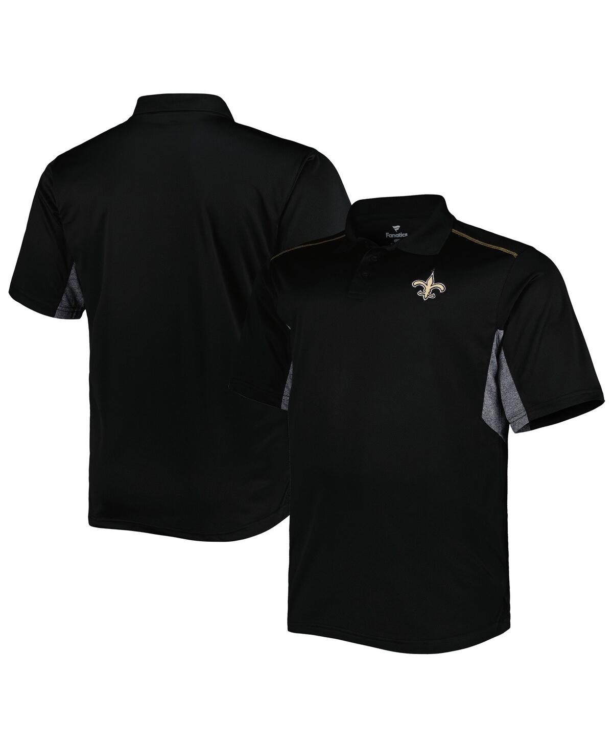 Men's Black New Orleans Saints Big and Tall Team Color Polo Shirt - Black