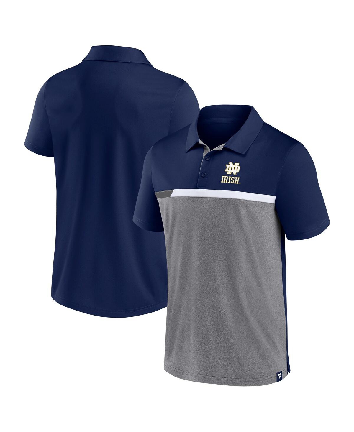 Profile Men's Navy, Gray Notre Dame Fighting Irish Big And Tall Polo Shirt In Navy,gray