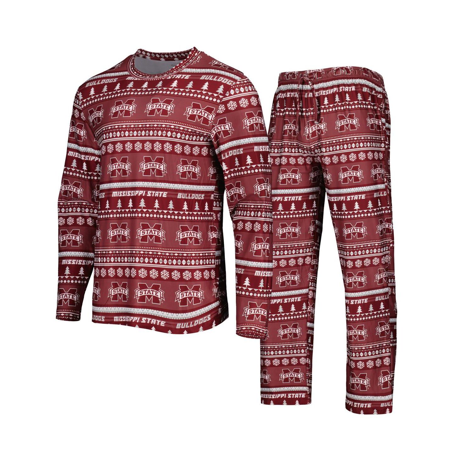 Мужская пижама Concepts Sport Mississippi State Bulldogs Swivel, Maroon — фото 1