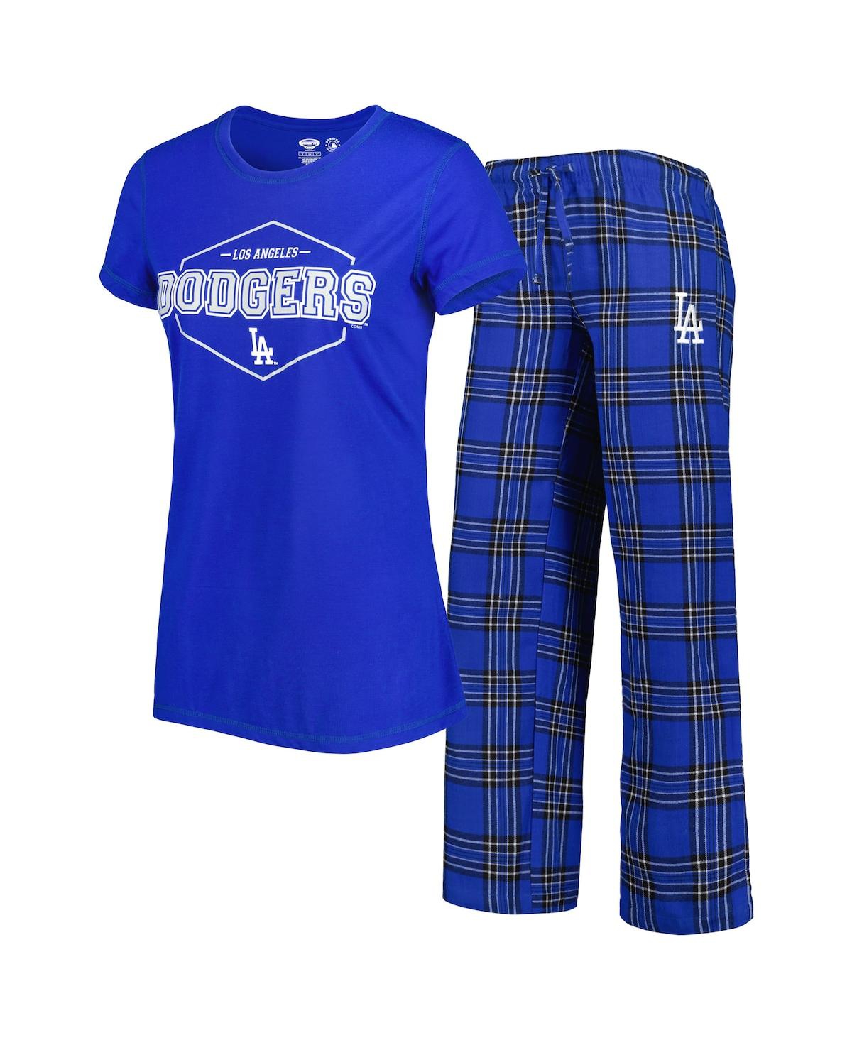 Women's Concepts Sport Royal Los Angeles Dodgers Badge T-shirt and Pajama Pants Sleep Set - Royal