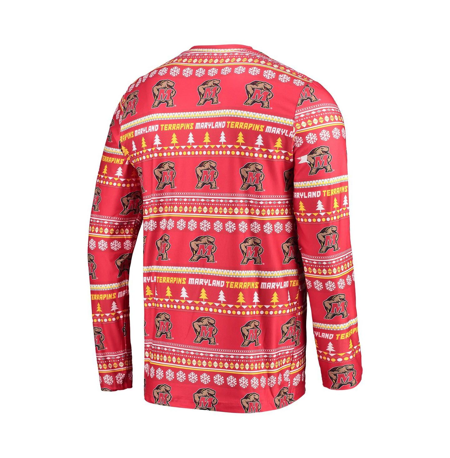 Мужская пижама Concepts Sport Maryland Terrapins Ugly Sweater, Red — фото 2