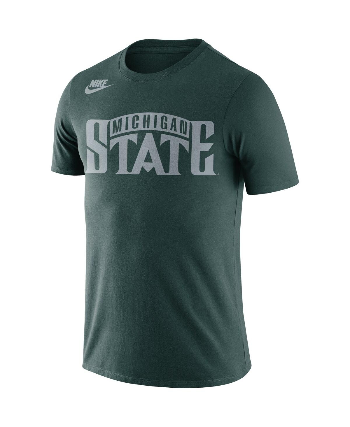 Shop Nike Men's  Green Michigan State Spartans Basketball Retro 2-hit T-shirt