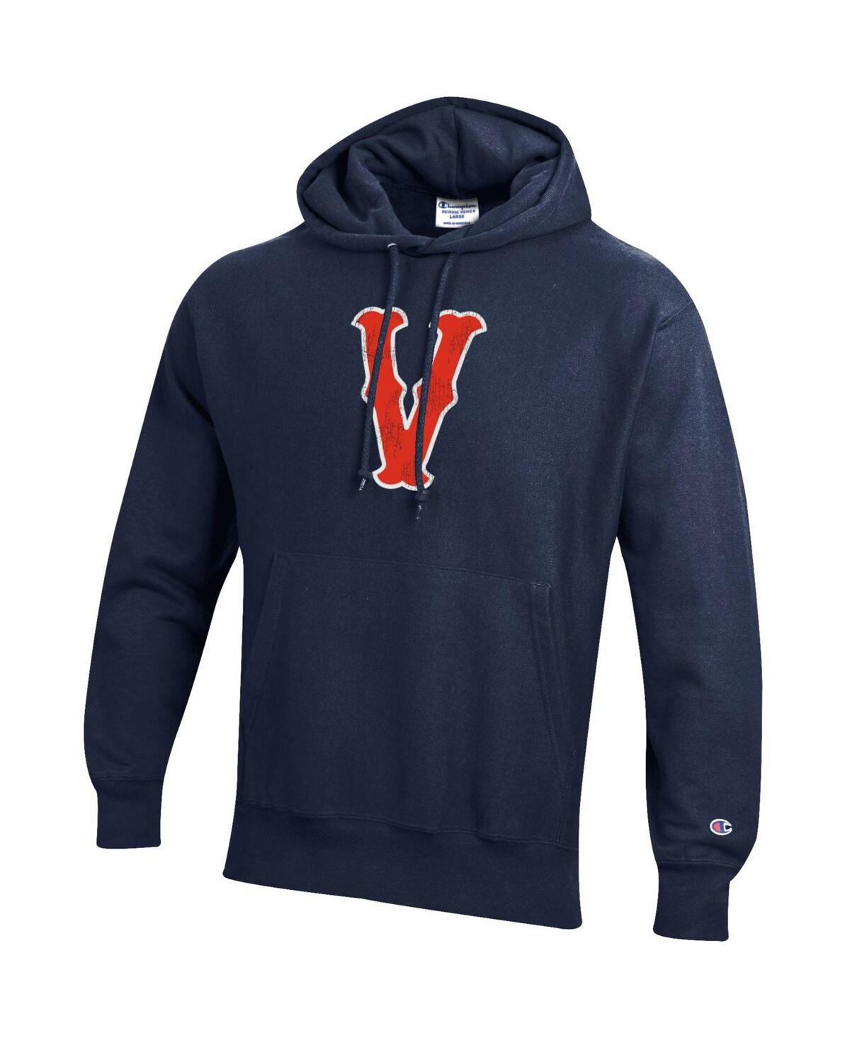 Shop Champion Men's  Navy Virginia Cavaliers Vault Logo Reverse Weave Pullover Hoodie
