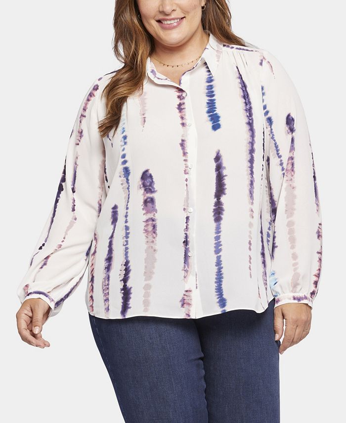 Modern Blouse Dot Print by NYDJ