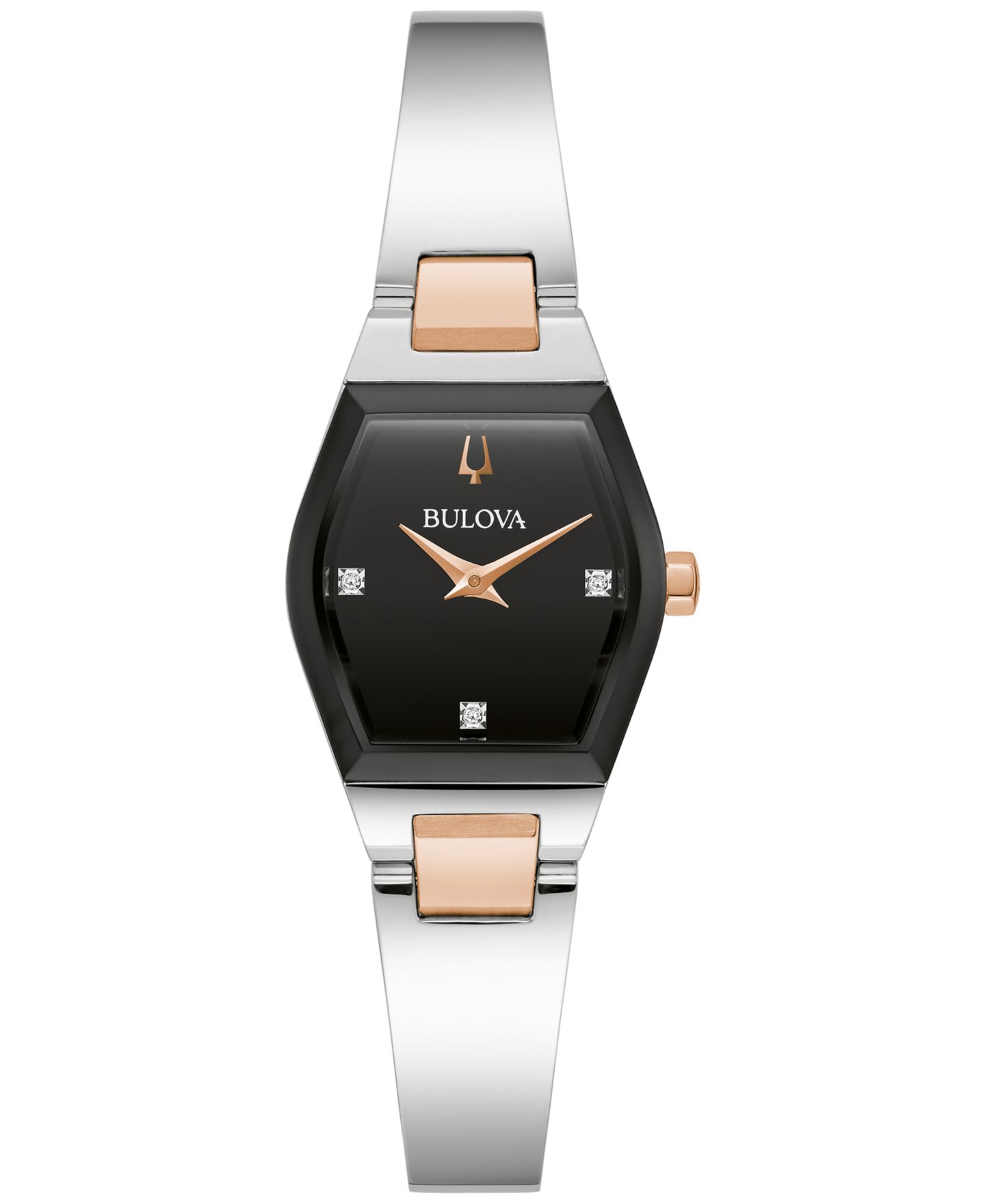 Женские часы Bulova Modern Gemini Diamond Accent Stainless Steel Bangle Bracelet Watch 23mm — фото 1