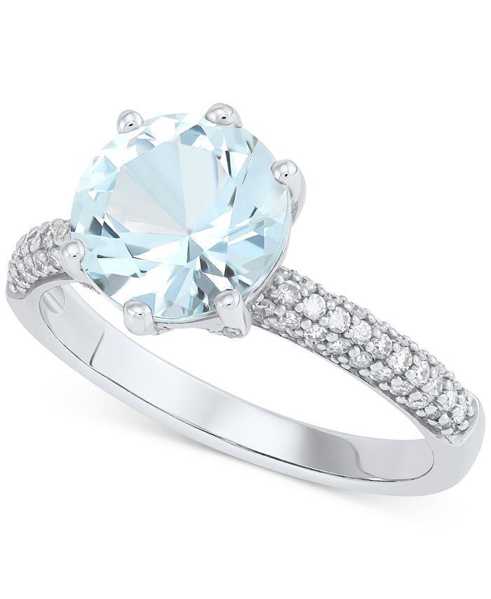 Macys aquamarine ring discount