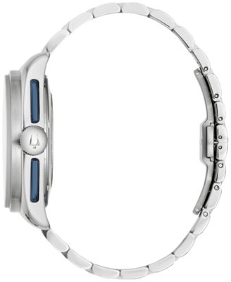 Men's Chronograph Archive Lunar Pilot Stainless Steel Bracelet Watch Box Set 44mm