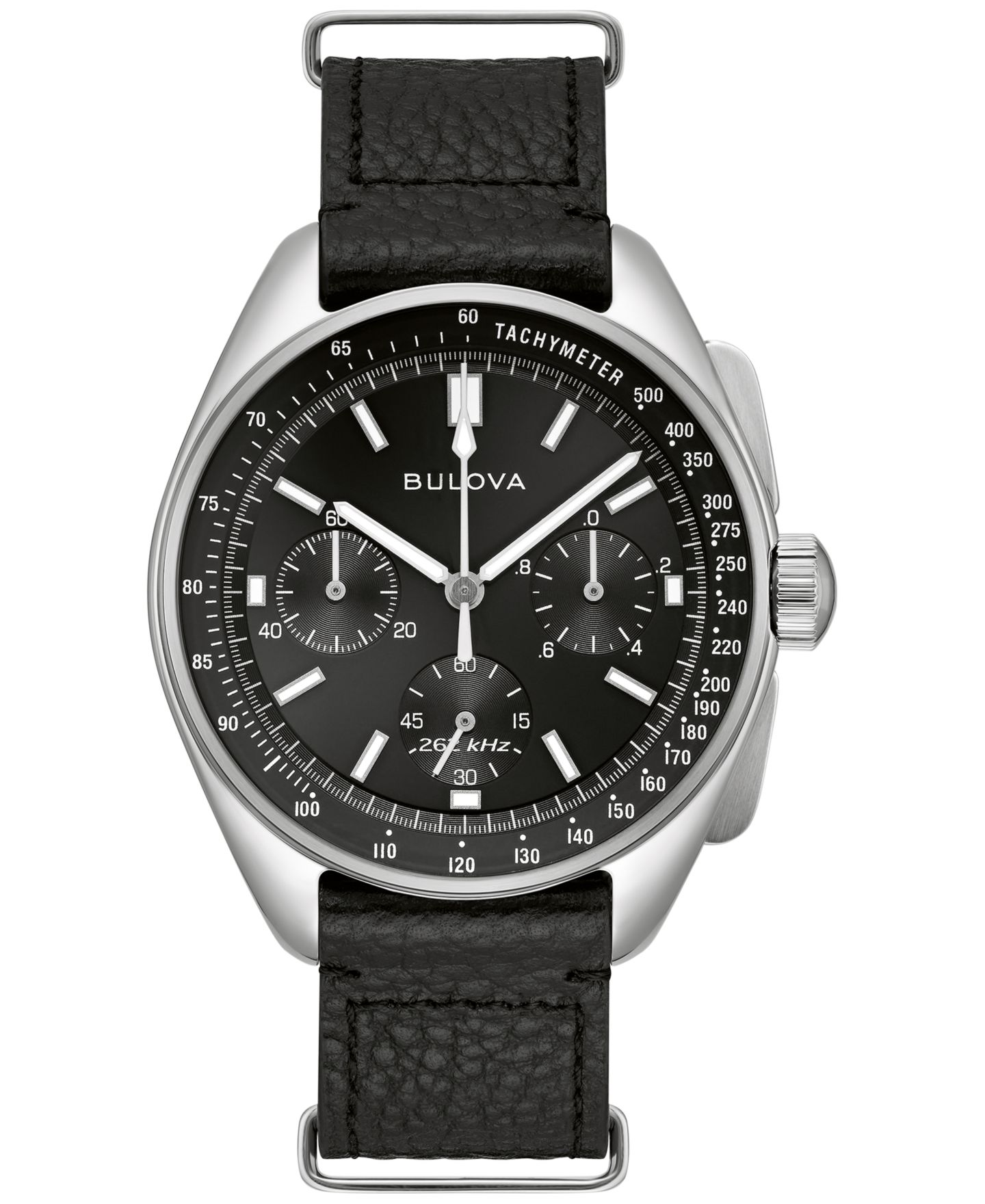 Мужские часы Bulova Chronograph Archive Lunar Pilot Stainless Steel Bracelet Watch Box Set 44mm — фото 4