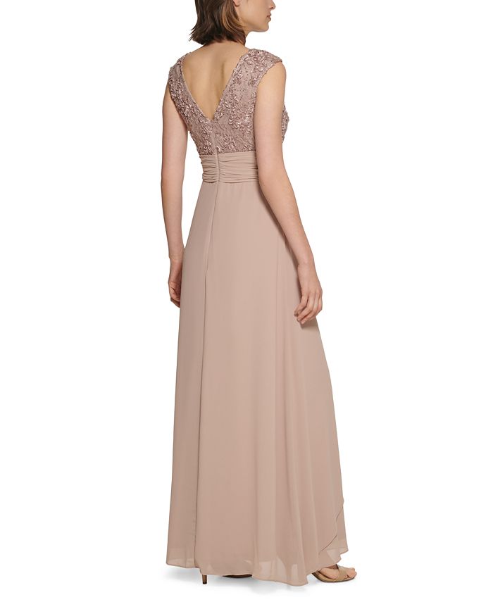 Jessica Howard Petite SoutacheTrimmed RuchedWaist Gown Macy's