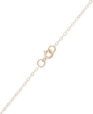 Crystal Pav&eacute; Heart 18" Pendant Necklace in 10k Gold