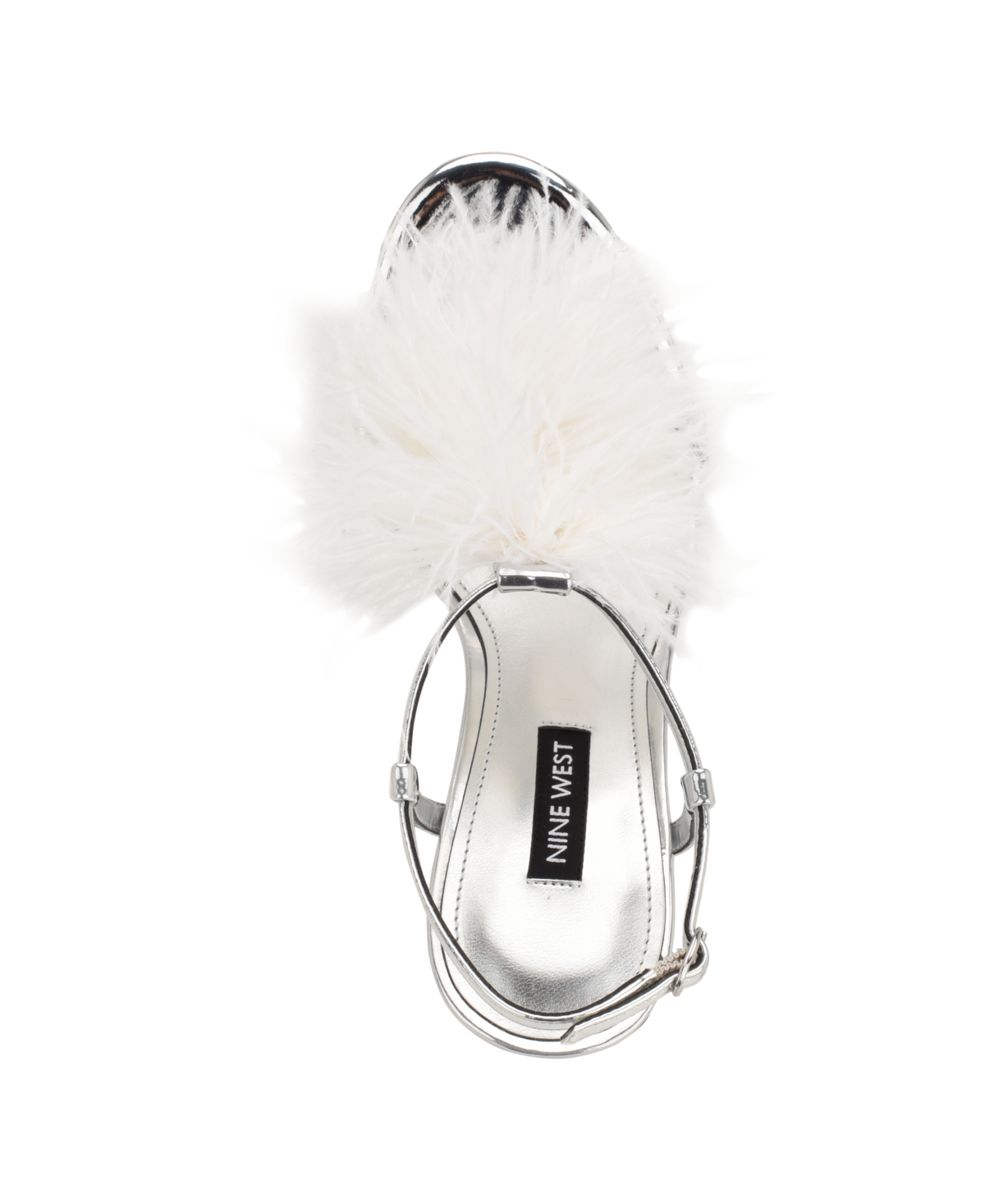 Nine West Women's Million Ankle Strap Heeled Dress Sandals - Silver Mirror Metallic
