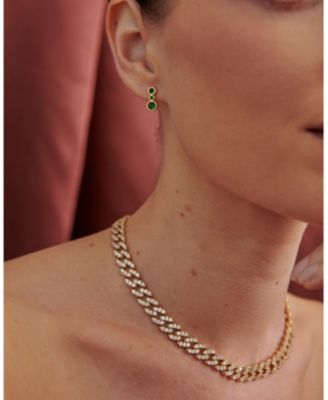 Frosty Link Collection 9mm Necklace in 18K Gold- Plated Brass, 16"