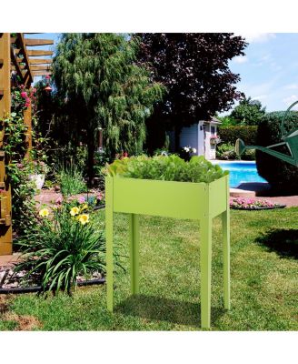 24'' x12'' Outdoor Elevated Garden Plant Stand Raised Tall Flower Bed Box