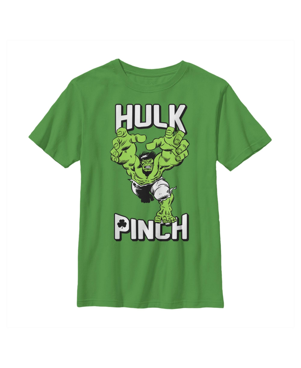 Marvel Boy's  Hulk Pinch St. Patrick's Child T-shirt In Kelly Green