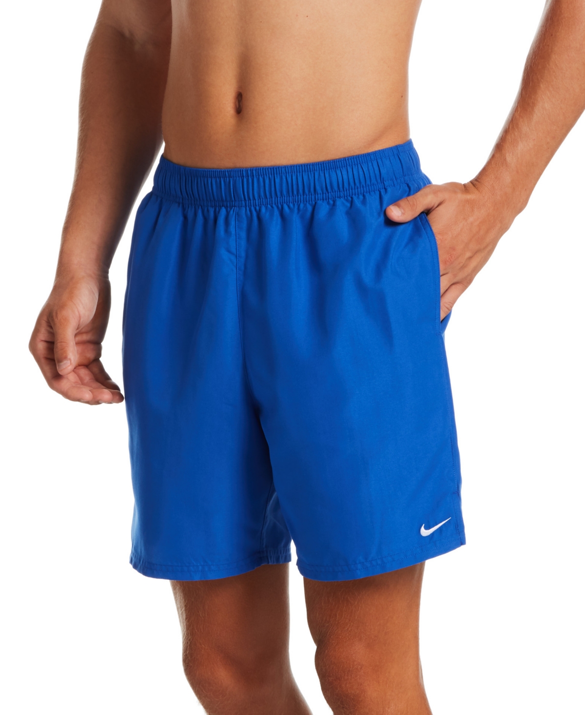 Shop Nike Men's Essential Lap Solid 7" Swim Shorts In Game Royal