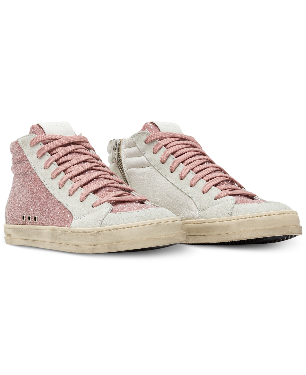 P448 WOMEN'S SKATE GLITTER LACE-UP HIGH-TOP SNEAKERS WOMEN'S SHOES