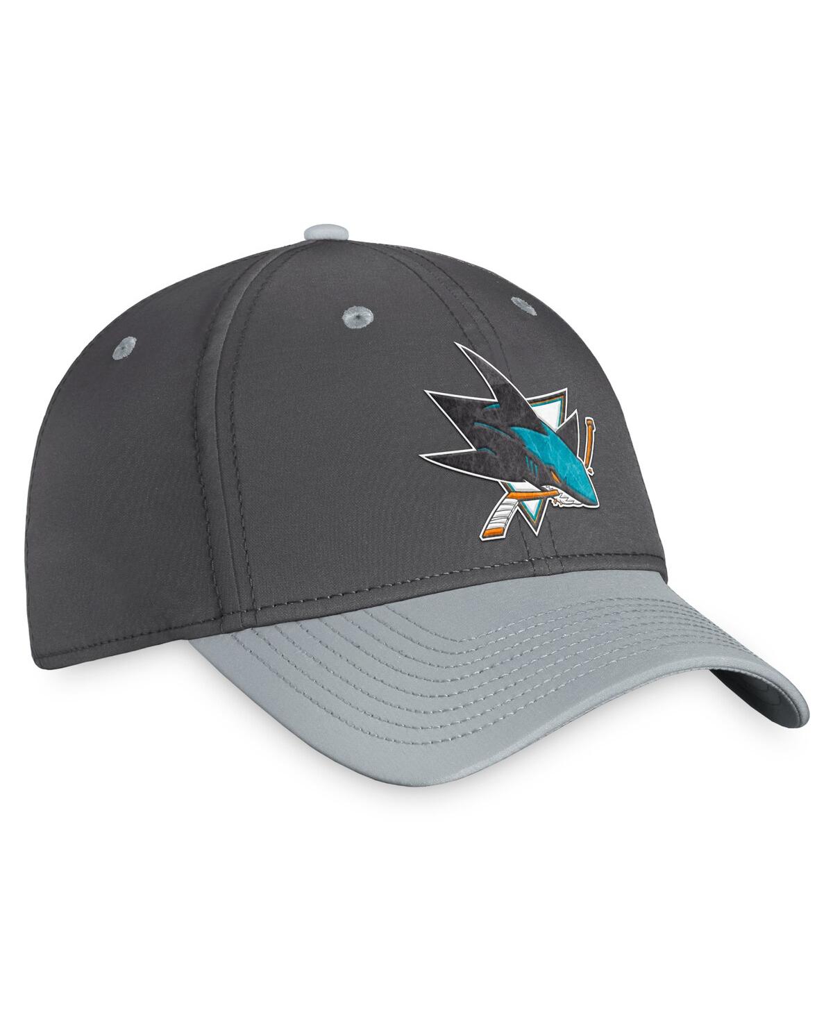 Shop Fanatics Men's  Charcoal, Gray San Jose Sharks Authentic Pro Home Ice Flex Hat In Charcoal,gray