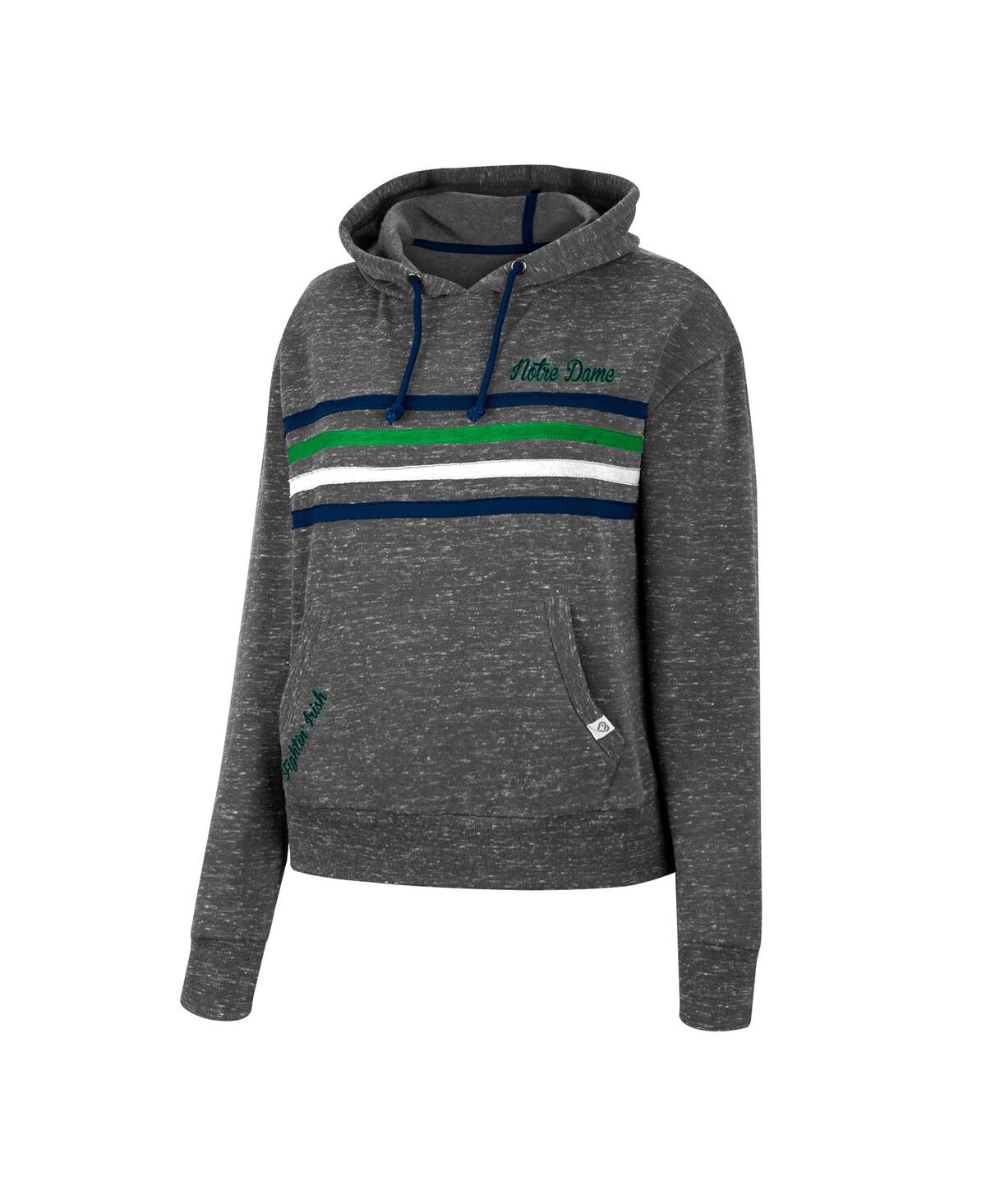 Colosseum Charcoal Michigan State Spartans Backstage Speckled Pullover Hoodie In Charcoal
