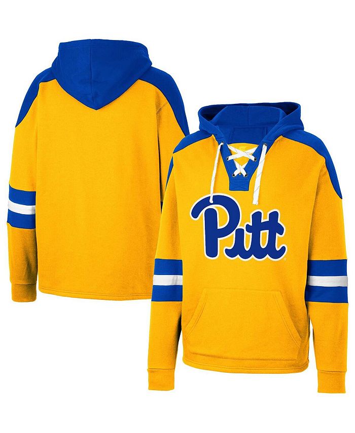Colosseum Men s Gold Pitt Panthers Lace Up 4.0 Pullover Hoodie