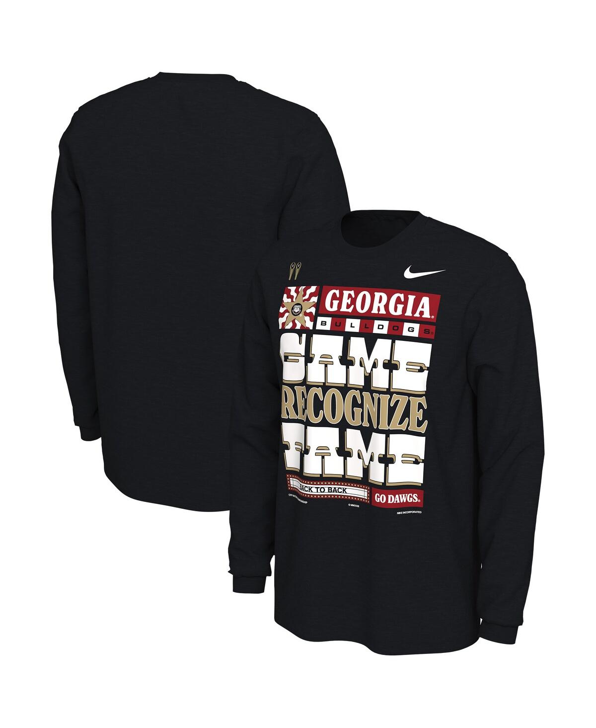 Men's NikeGeorgia Bulldogs College Football Playoff 2022 National Champions Locker Room Long Sleeve T-shirt - Black